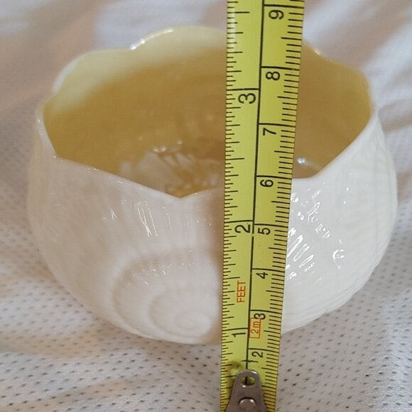 Belleek NAUTILUS SHELL Porcelain CREAMER CREAM PITCHER & SUGAR Bowl - Picture 11 of 12